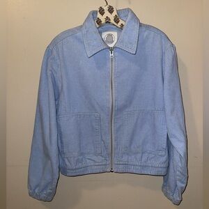 Urban Outfitters Light Blue Full-Zip Cord Jacket,Size-Small(?Med;P2P approx-22”)